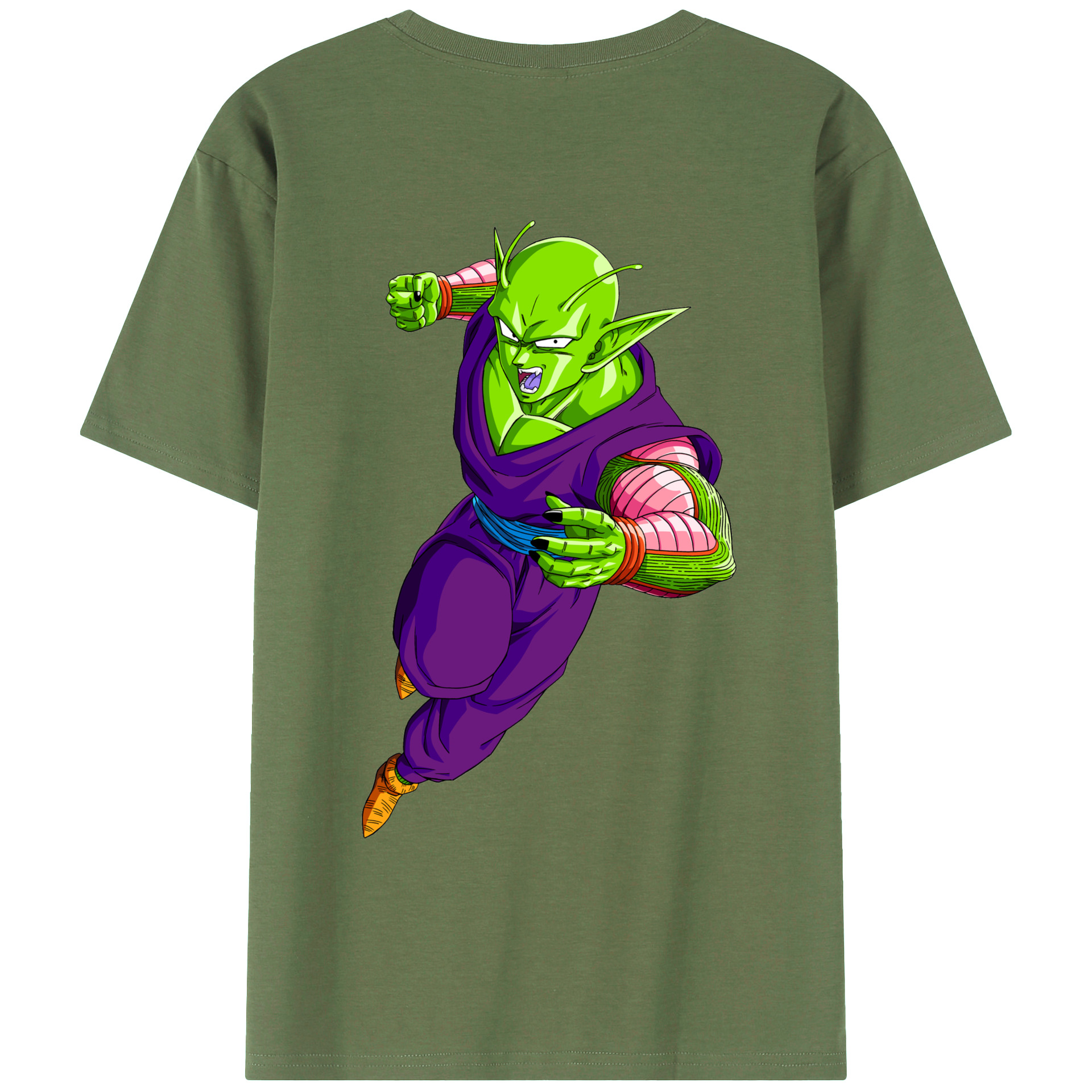 （画像用） ドラゴンボール ピッコロ DRAGON BALL Piccolo 綿100％ メンズ半袖Tシャツ（バックプリント） 通気性